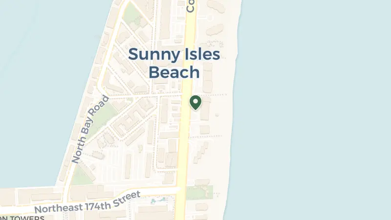Map of 17875 Collins Ave, Sunny Isles Beach, FL 33160, USA