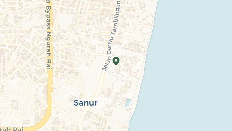 Map of Jl. Danau Tamblingan No.89a, Sanur, Denpasar Selatan, Kota Denpasar, Bali 80228, Indonesia