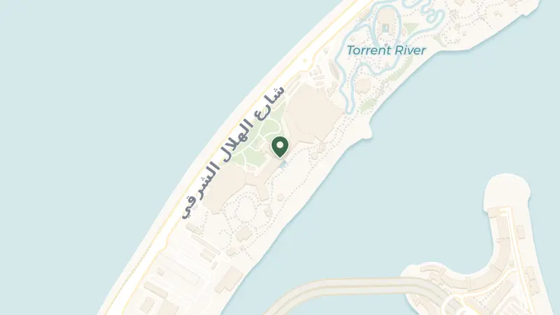 Map of Crescent Rd - The Palm Jumeirah - Dubai - United Arab Emirates