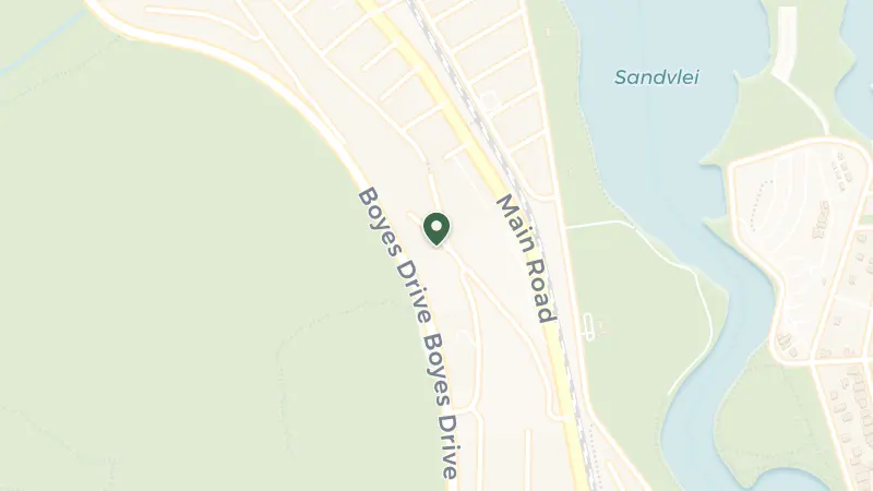 Map of off Old Boyes Drive, 1 Verwood Rd, Lakeside, Cape Town, 7945, South Africa