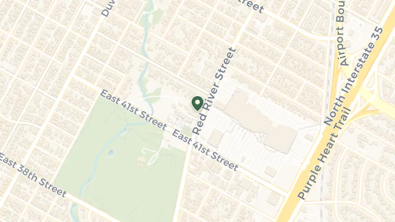 Map of 4100 Red River St, Austin, TX 78751, USA