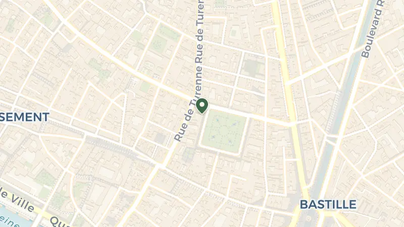 Map of 19 Pl. des Vosges, 75004 Paris, France