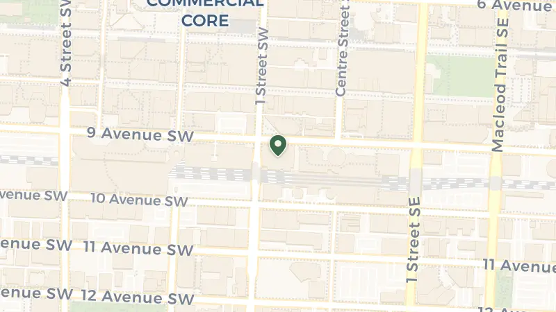 Map of 133 9 Ave SW, Calgary, AB T2P 2M3, Canada