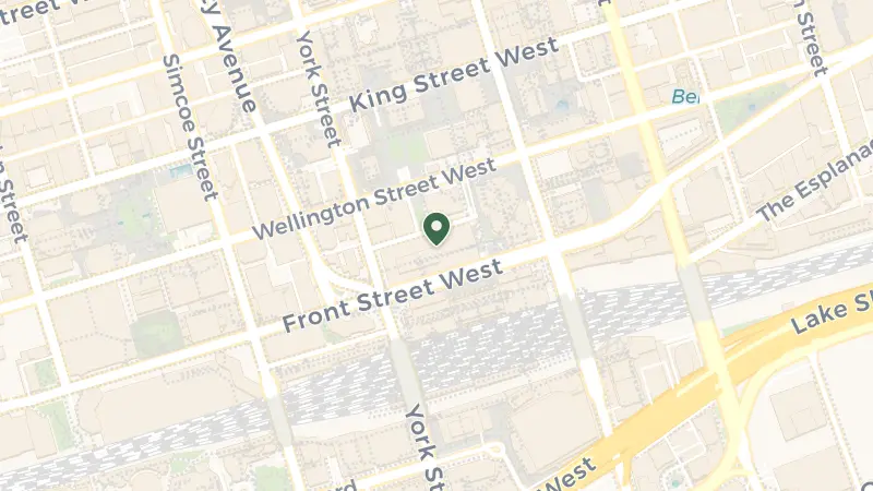 Map of 100 Front St W, Toronto, ON M5J 1E3, Canada