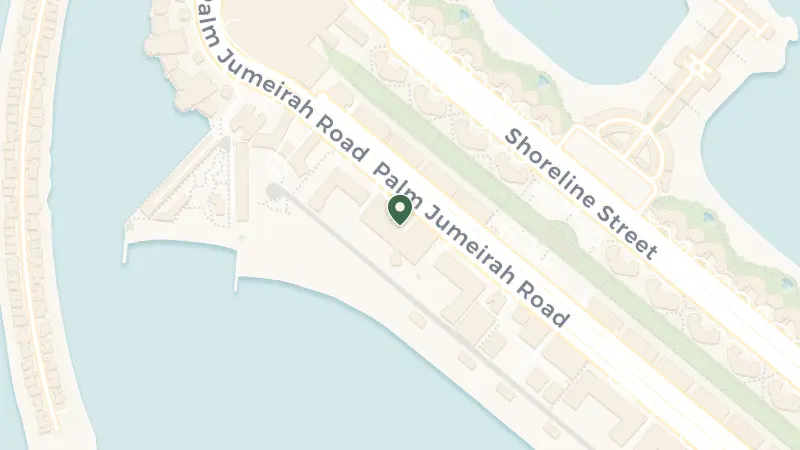 Map of Palm Jumeirah - The Palm Jumeirah - Dubai - United Arab Emirates