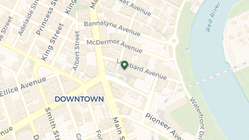 Map of 2 Lombard Place, Winnipeg, MB R3B 0Y3, Canada