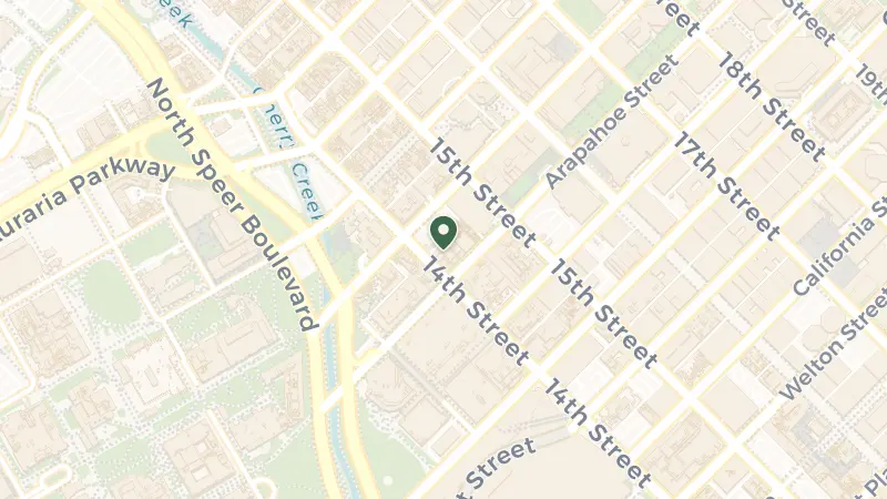 Map of 1111 14th St, Denver, CO 80202, USA