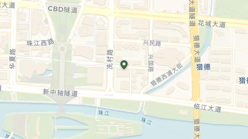 Map of Tianhe District, Guangzhou, China, 510623
