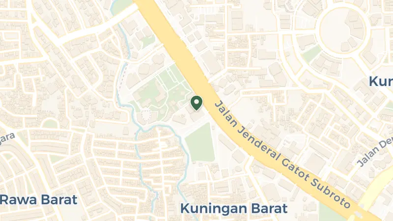 Map of Jl. Gatot Subroto No.18, Kuningan Bar., Kec. Mampang Prpt., Kota Jakarta Selatan, Daerah Khusus Ibukota Jakarta 12710, Indonesia
