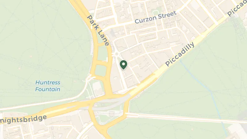 Map of Hamilton Pl, Park Ln, London W1J 7DR, UK