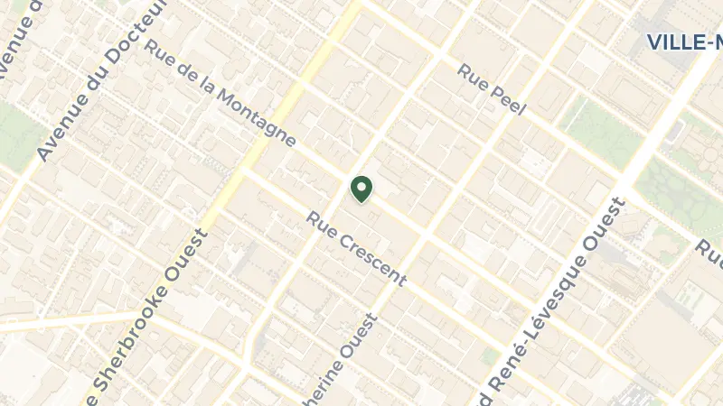 Map of 1440 Rue de la Montagne, Montréal, QC H3G 1Z5, Canada