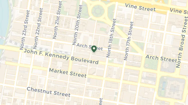 Map of One N 19th St, Philadelphia, PA 19103, USA