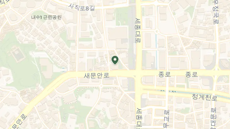 Map of 97 Saemunan-ro, Dangju-dong, Jongno District, Seoul, South Korea