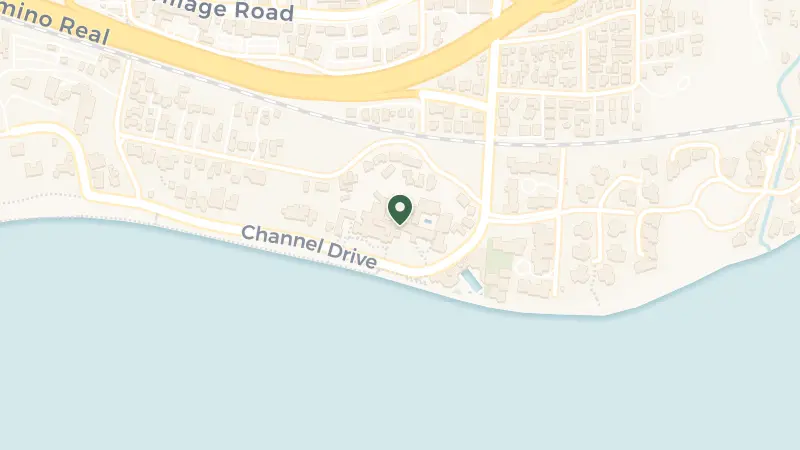 Map of 1260 Channel Dr, Santa Barbara, CA 93108, USA