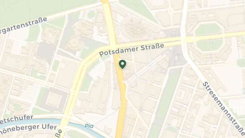 Map of Marlene-Dietrich-Platz 2, 10785 Berlin, Germany