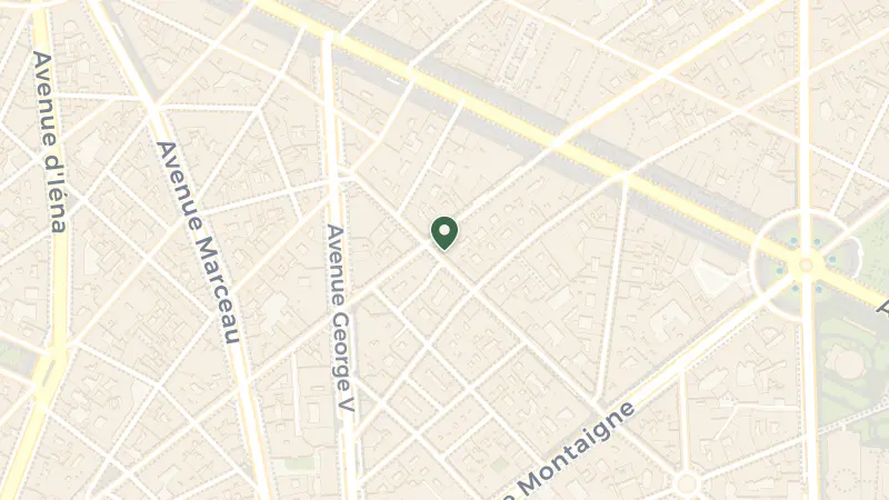 Map of 52 Rue François 1er, 75008 Paris, France