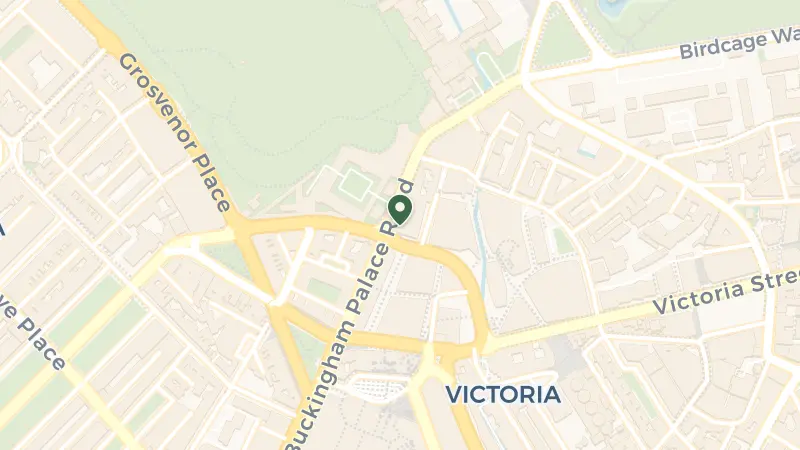 Map of 41 Buckingham Palace Rd, London SW1W 0PS, UK