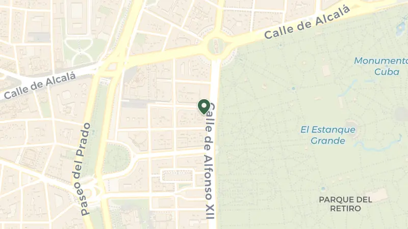 Map of C. de Alfonso XII, 14, Retiro, 28014 Madrid, Spain