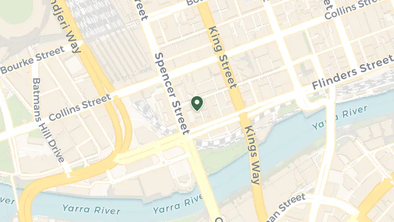 Map of 25 Downie St, Melbourne VIC 3000, Australia