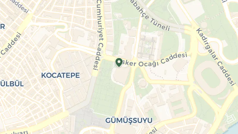Map of Gümüşsuyu, Asker Ocağı Cd. No:1, 34435 Beyoğlu/İstanbul, Türkiye