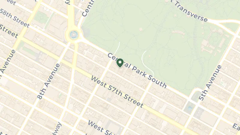 Map of 160 Central Park S, New York, NY 10019, USA
