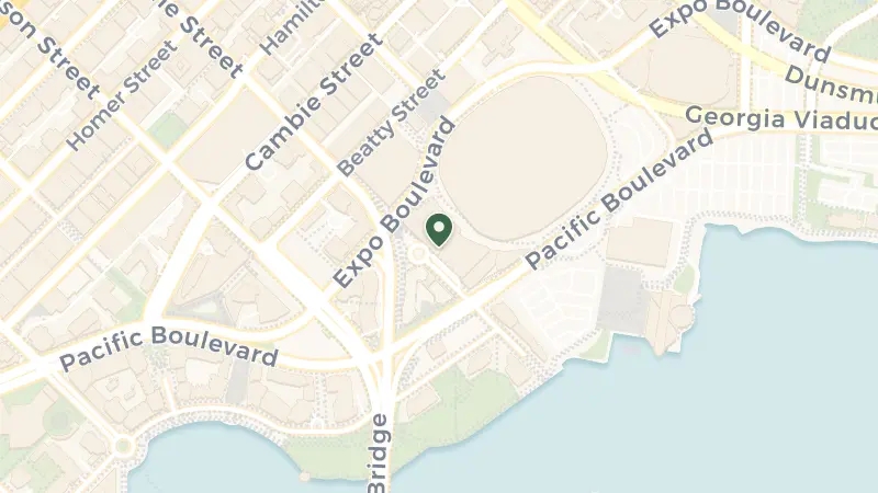 Map of 39 Smithe St, Vancouver, BC V6B 0R3, Canada