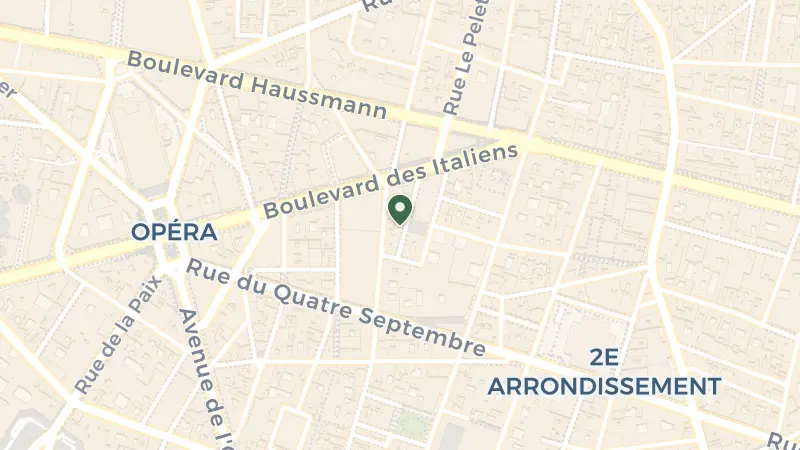 Map of 5 Rue de Marivaux, 75002 Paris, France