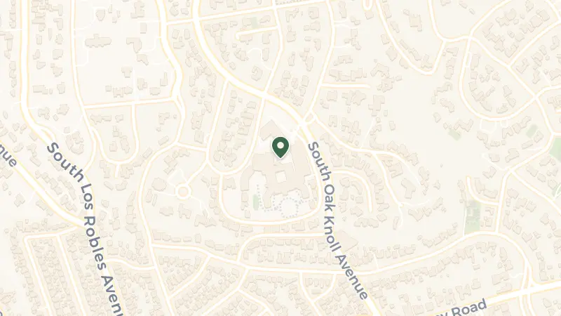 Map of 1401 S Oak Knoll Ave, Pasadena, CA 91106, USA