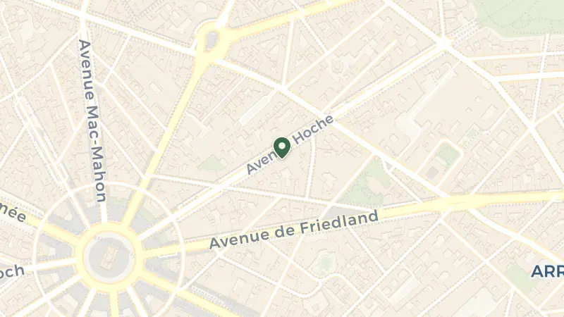 Map of 37 Av. Hoche, 75008 Paris, France