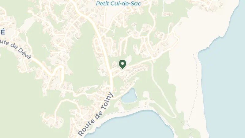 Map of Toiny 97133, St Barthélemy