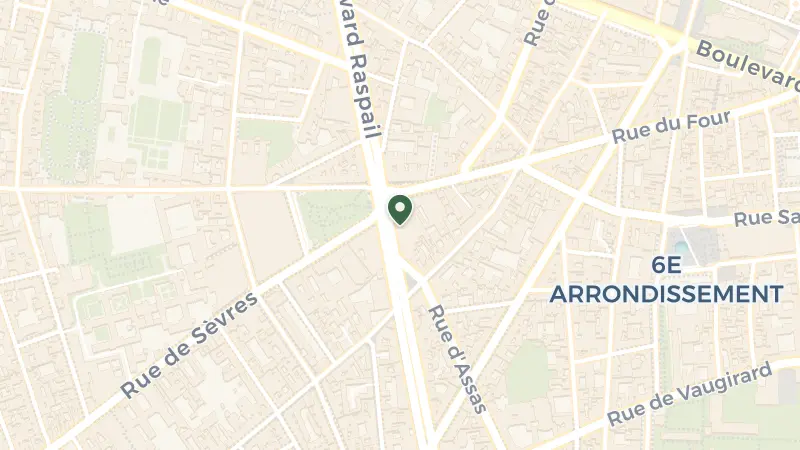 Map of 45 Bd Raspail, 75006 Paris, France