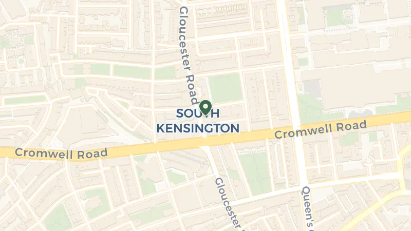 Map of 61 Gloucester Rd, South Kensington, London SW7 4PE, UK