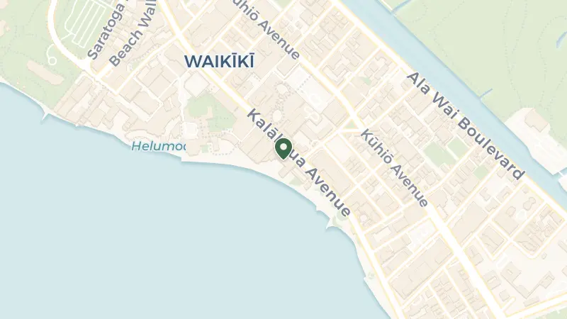 Map of 2365 Kalākaua Ave, Honolulu, HI 96815, USA