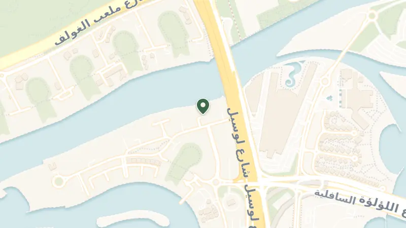 Map of West Bay Lagoon, Doha, Qatar