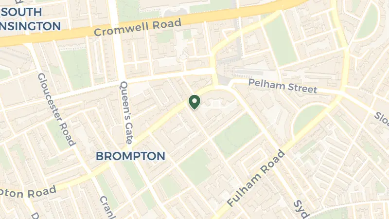 Map of 16 Sumner Pl, South Kensington, London SW7 3EG, UK