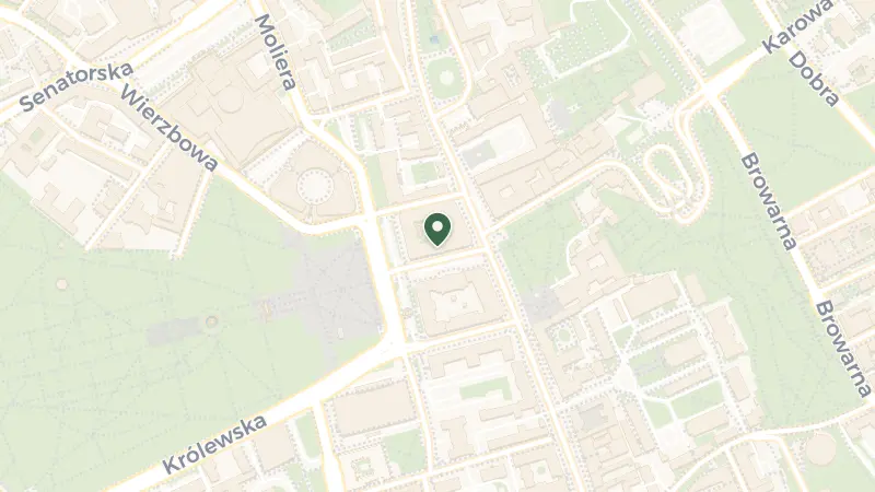 Map of Krakowskie Przedmieście 13, 00-071 Warszawa, Poland