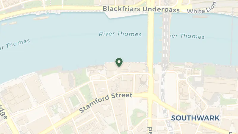 Map of 20 Upper Ground, London SE1 9PD, UK