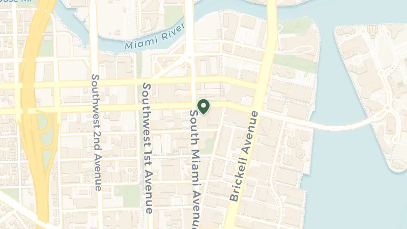 Map of 805 S Miami Ave, Miami, FL 33130, USA