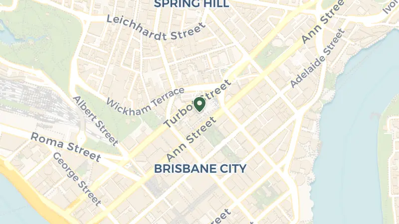Map of 249 Turbot St, Brisbane City QLD 4000, Australia