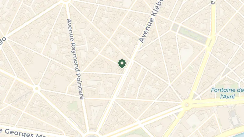 Map of 88 Bis Av. Kléber, 75116 Paris, France