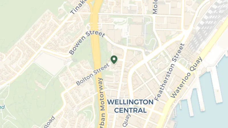 Map of 11 Bolton Street, Wellington Central, Wellington 6011, New Zealand