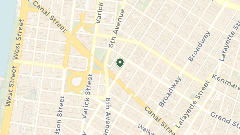 Map of 310 W Broadway, New York, NY 10013, USA