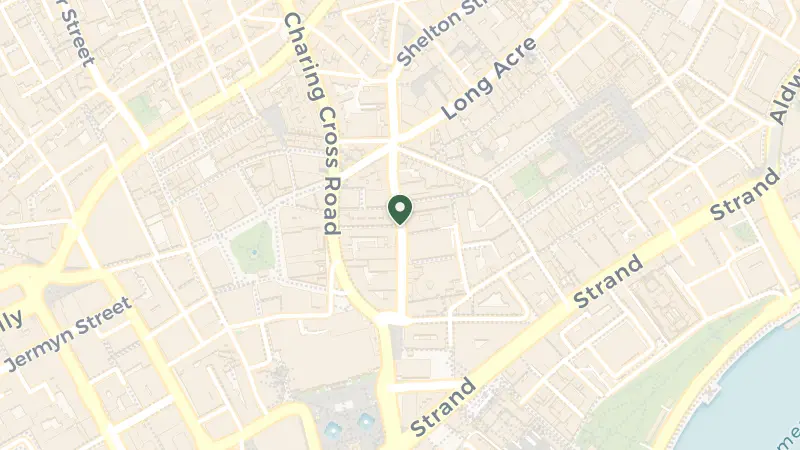 Map of St Martin's Ln, London, UK