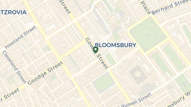 Map of 21 Gower St, London WC1E 6HG, UK