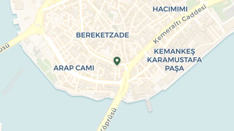 Map of Arap Cami, Bankalar Cd. No:5 D:1, 34421 Beyoğlu/İstanbul, Türkiye