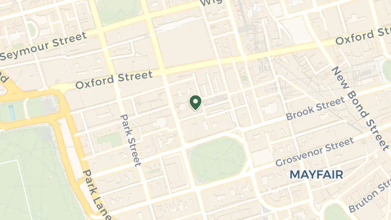 Map of 8 Balderton St, Brown Hart Gardens, London W1K 6TF, UK