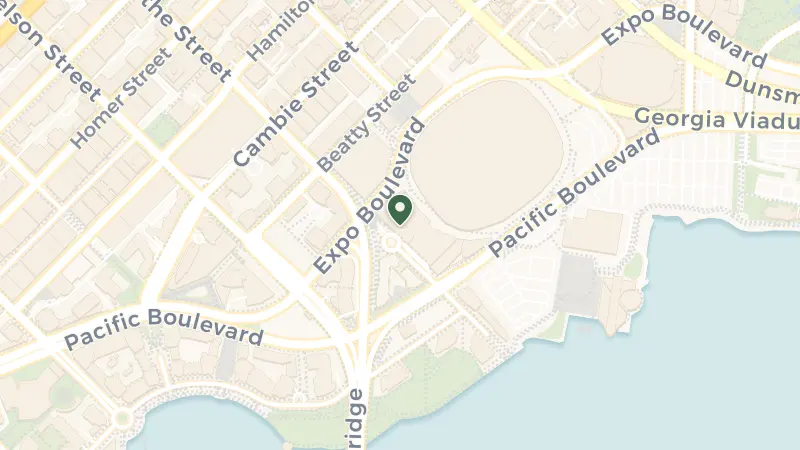 Map of 45 Smithe St, Vancouver, BC V6B 0R3, Canada