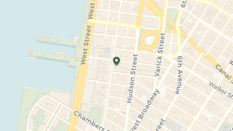 Map of 377 Greenwich St, New York, NY 10013, USA