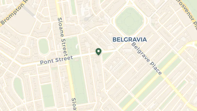Map of 20 Chesham Pl, London SW1X 8HQ, UK