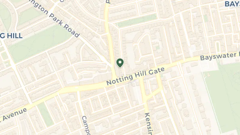 Map of 8 Pembridge Gardens, London W2 4DU, UK